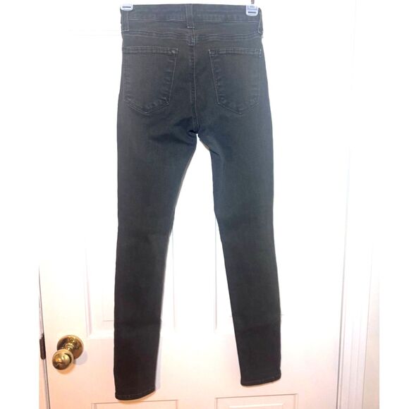 Just Black JB Slit Knee Skinny Jeans Sz 24, Stretch, Ankle, Faded Black, Pockets - Picture 3 of 6